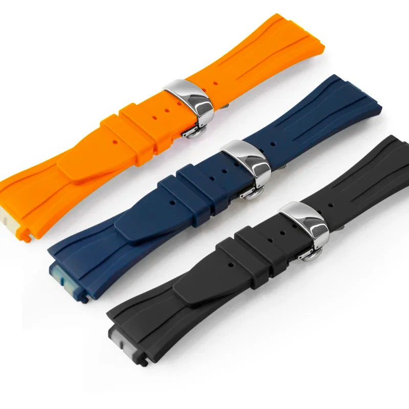Replacement Fluorine Rubber Strap Butterfly Clasp for Casio G Shock GA Viva Timepiece