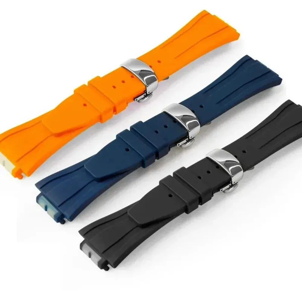 Fluorine Rubber Strap with Butterfly Clasp – Compatible with GA-2100, GA-2110, GM-2100, GM-5600-VivaStraps-Viva Timepiece