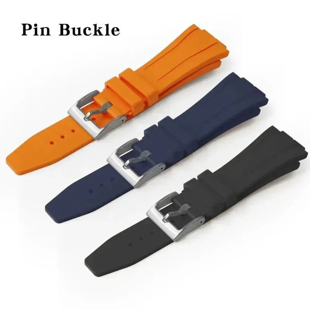 Fluorine Rubber Strap with Butterfly Clasp – Compatible with GA-2100, GA-2110, GM-2100, GM-5600-VivaStraps-Viva Timepiece