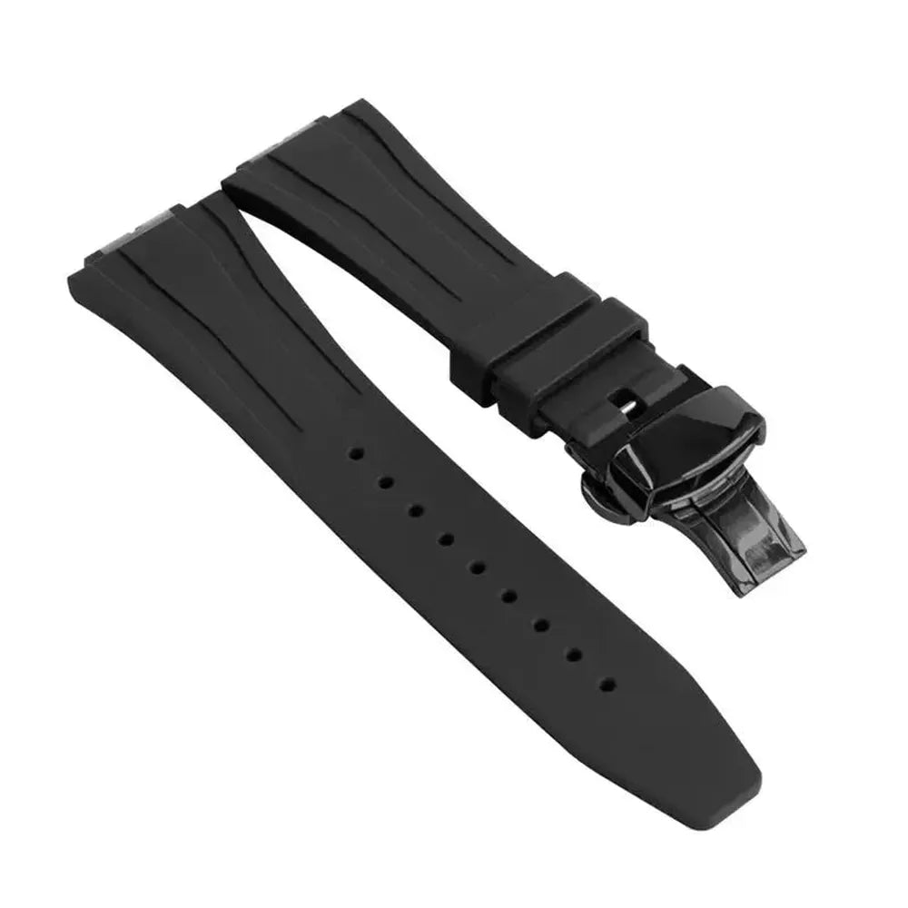 Fluorine Rubber Strap with Butterfly Clasp – Compatible with GA-2100, GA-2110, GM-2100, GM-5600-VivaStraps-Viva Timepiece