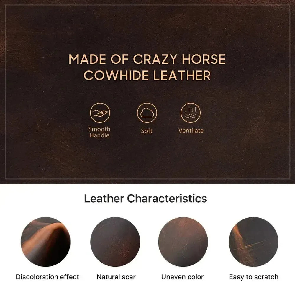 Retro Cowhide Leather Single Slot Double-Open Watch Travel Case