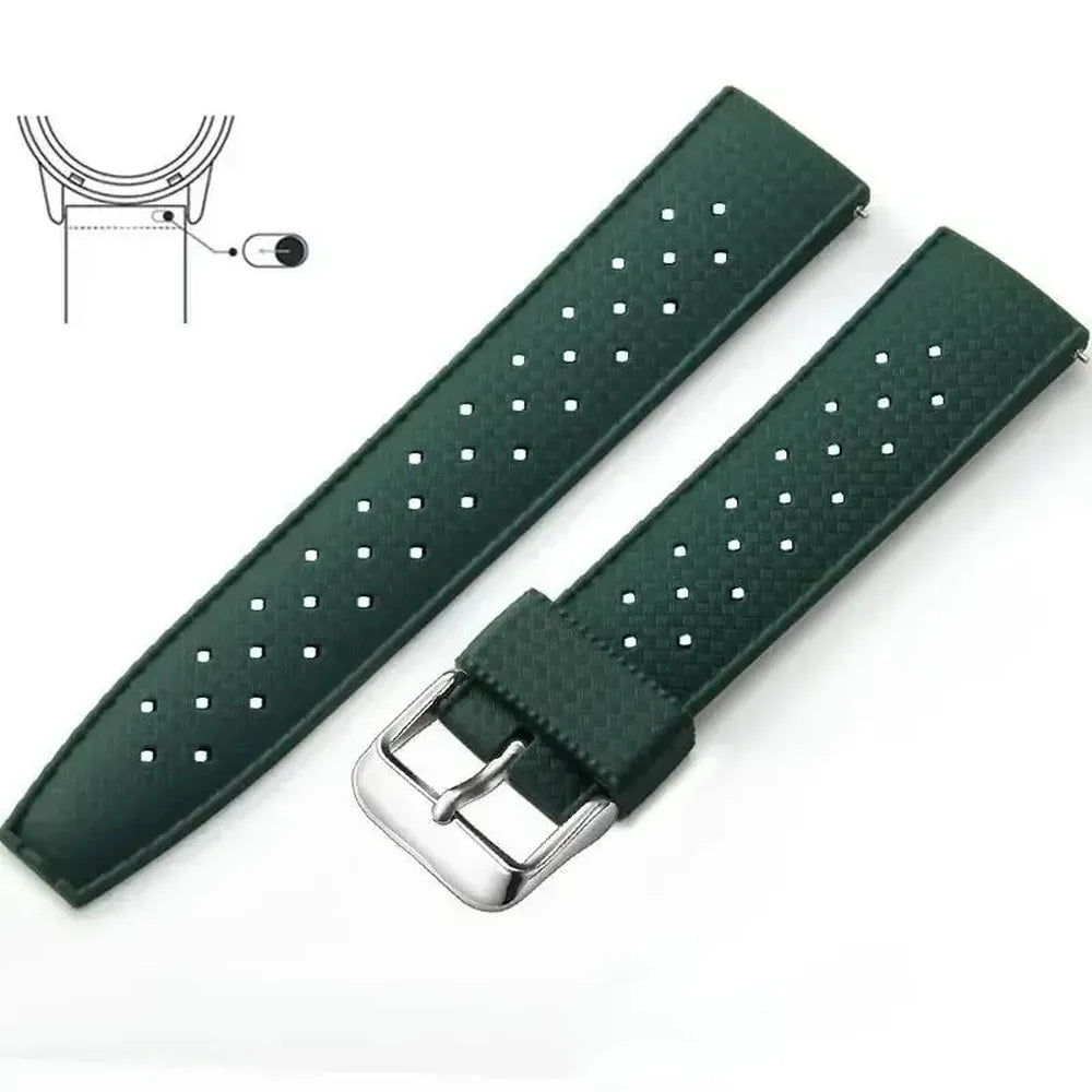 Tropical-Style Quick Release Silicone Watch Strap 18mm / 20mm / 22mm