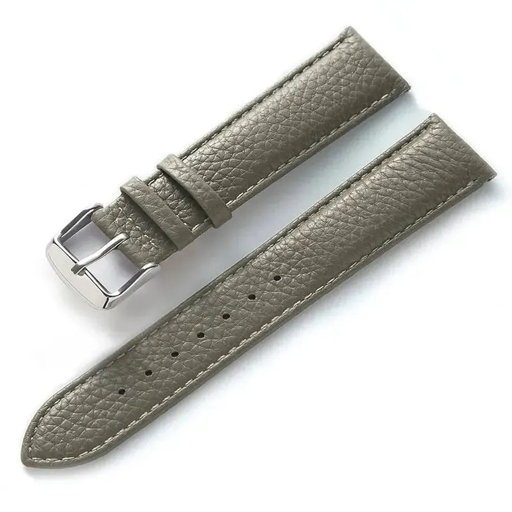 Litchi Pattern Pastel Color Genuine Leather Watch Strap 16mm–22mm-Straptique-Viva Timepiece