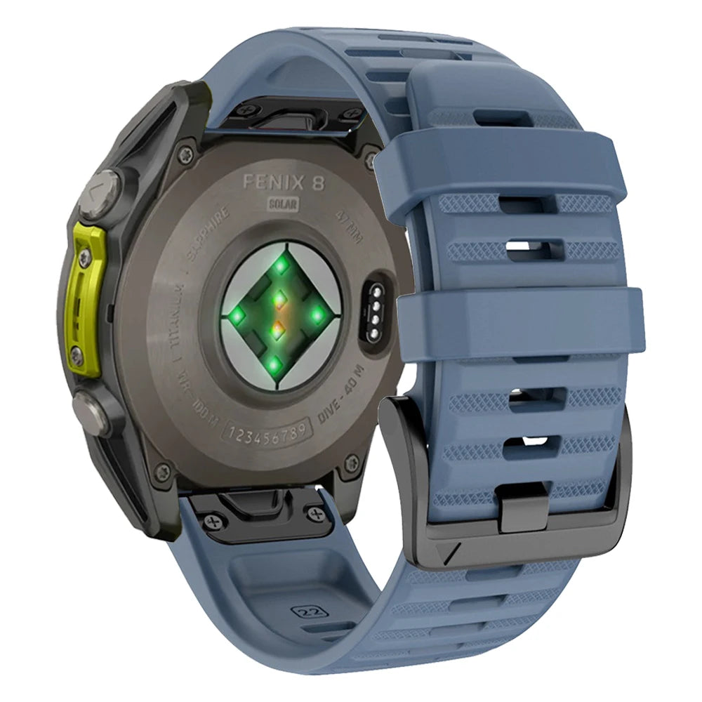 QuickFit Silicone Watch Band Compatible with Garmin Fenix & Epix (22mm / 26mm)