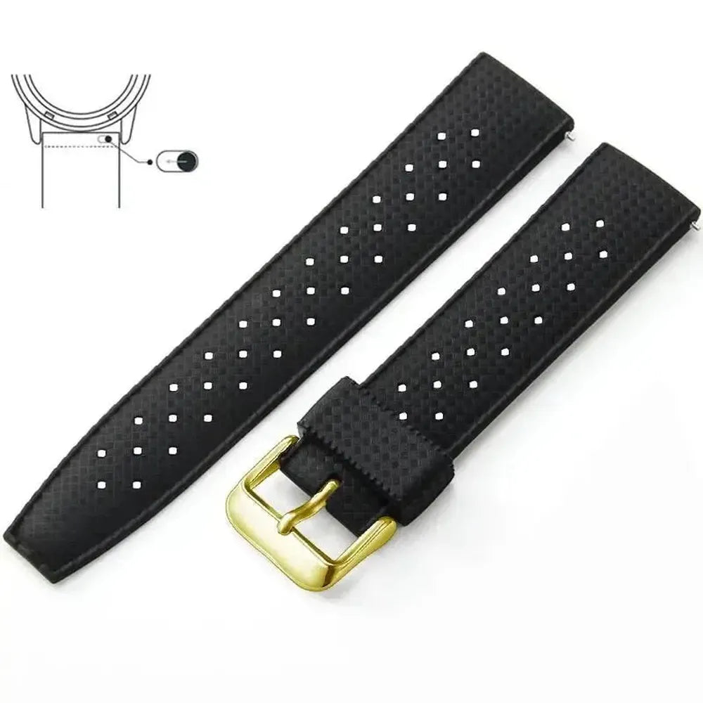 Tropical-Style Quick Release Silicone Watch Strap 18mm / 20mm / 22mm