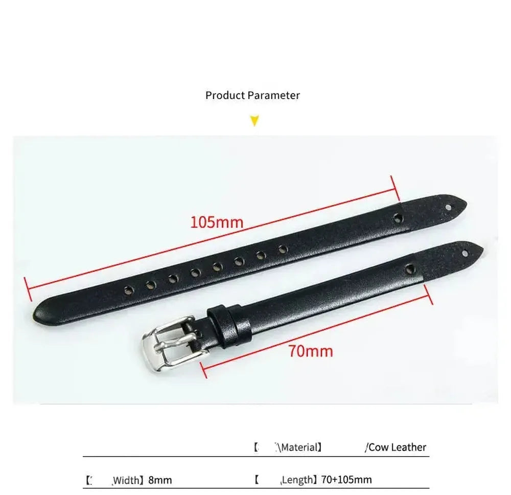 8mm Genuine Leather Watch Strap Compatible with Fossil ES Series-VivaStraps-Viva Timepiece