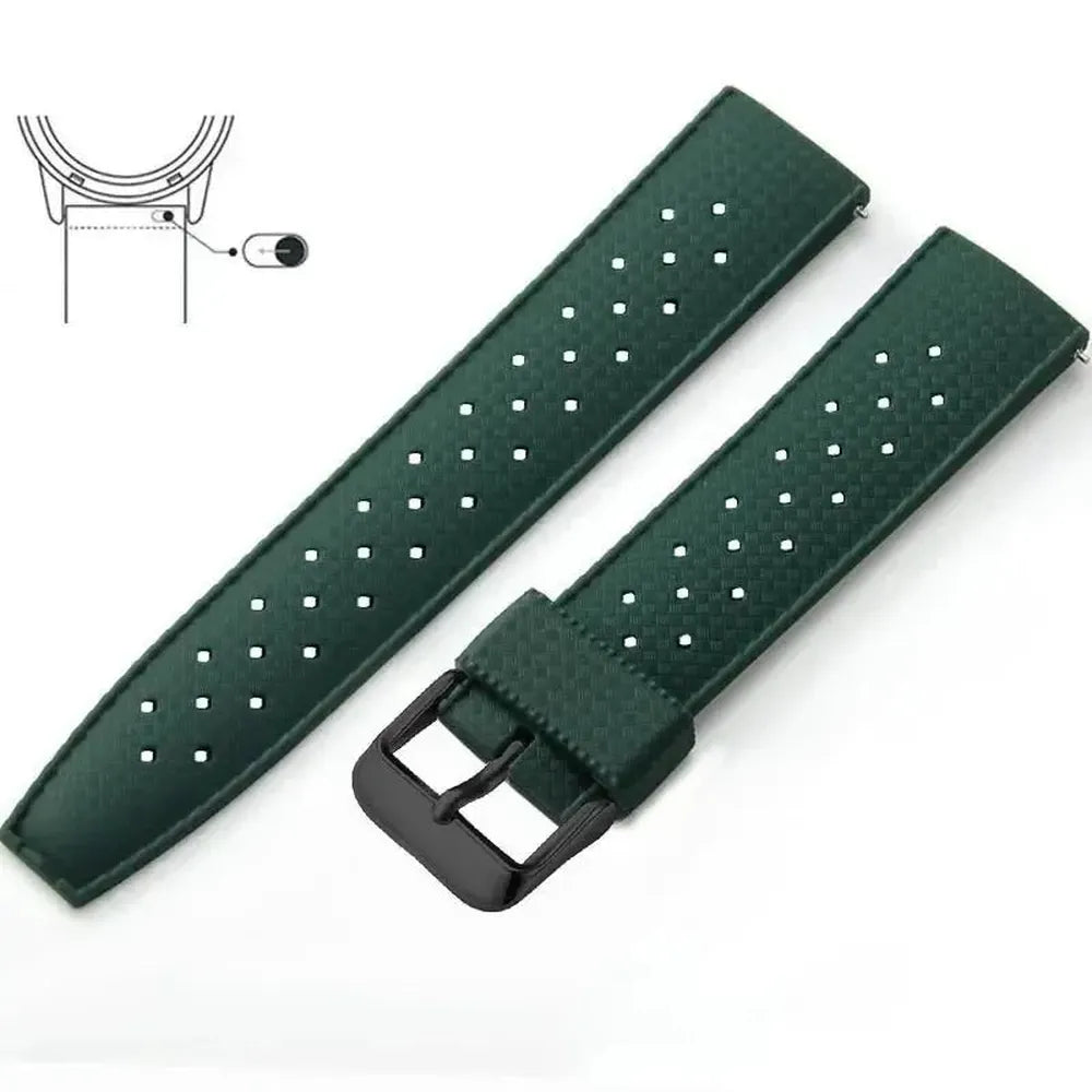 Tropical-Style Quick Release Silicone Watch Strap 18mm / 20mm / 22mm