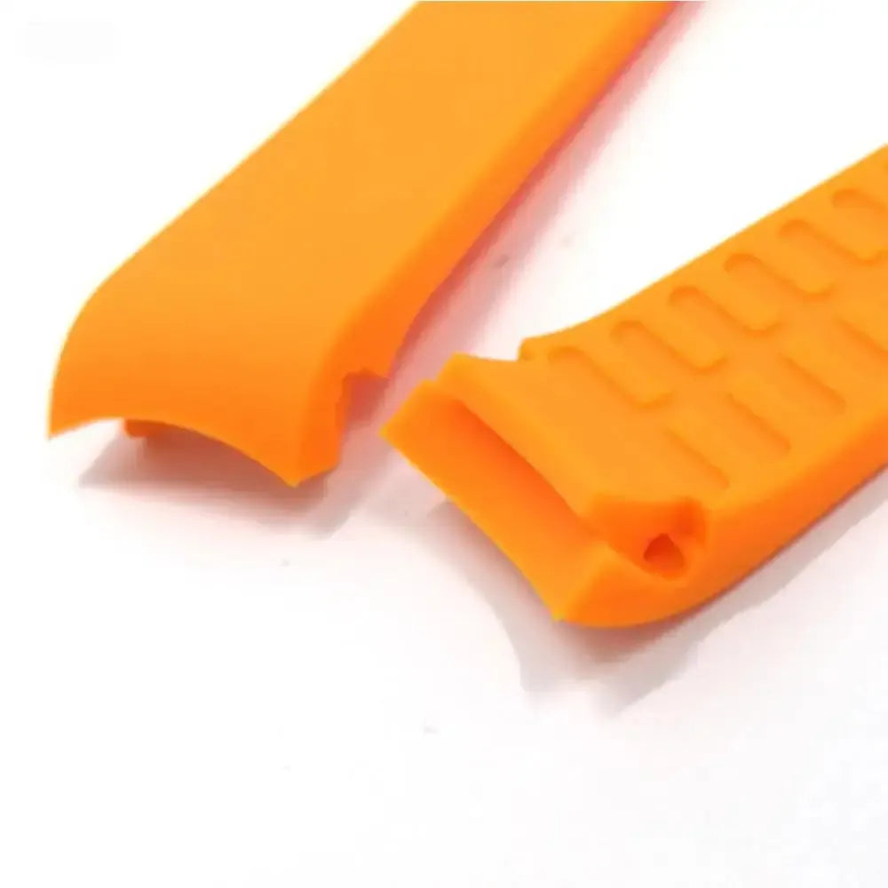 Curved End Silicone Diving Watch Strap 18-24mm – Waterproof Sport Replacement Band-Straptique-Viva Timepiece