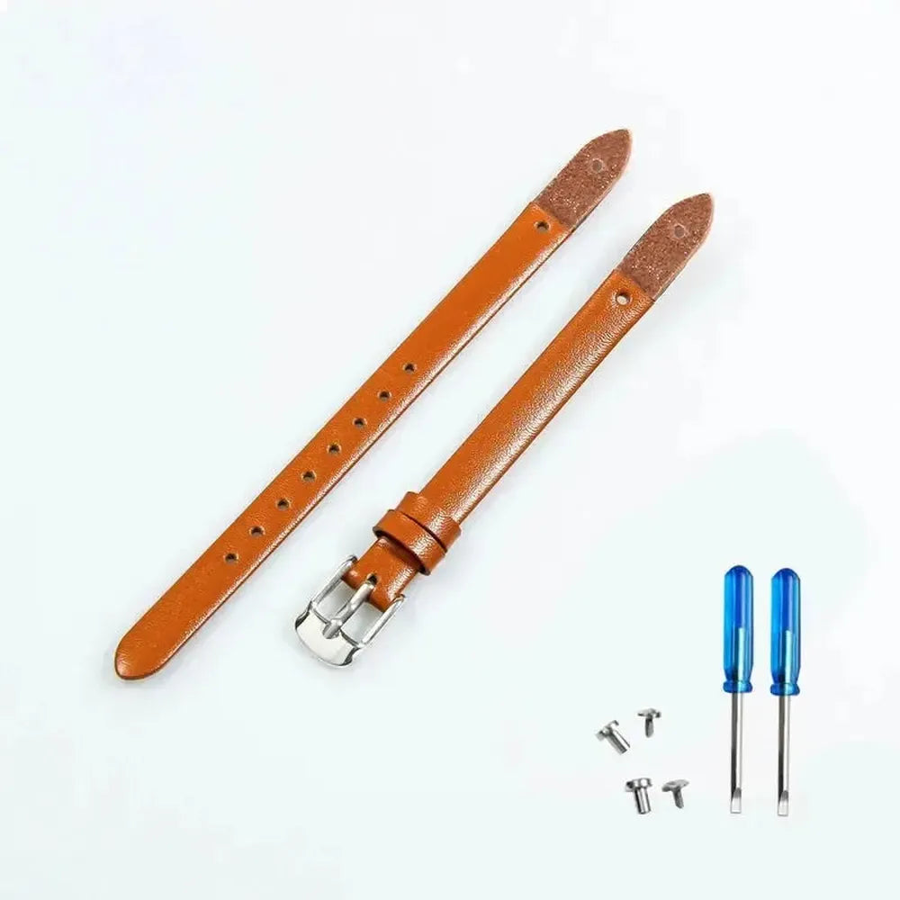 8mm Genuine Leather Watch Strap Compatible with Fossil ES Series-VivaStraps-Viva Timepiece