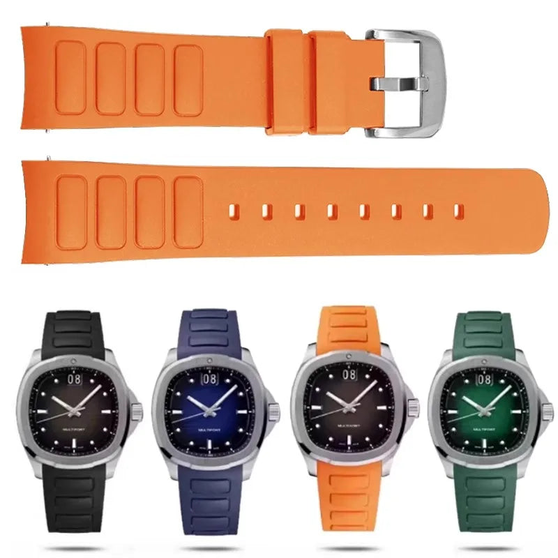 Curved Rubber Watch Strap 22mm – Compatible with Multifort TV