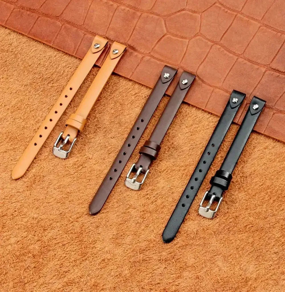 8mm Genuine Leather Watch Strap Compatible with Fossil ES Series-VivaStraps-Viva Timepiece