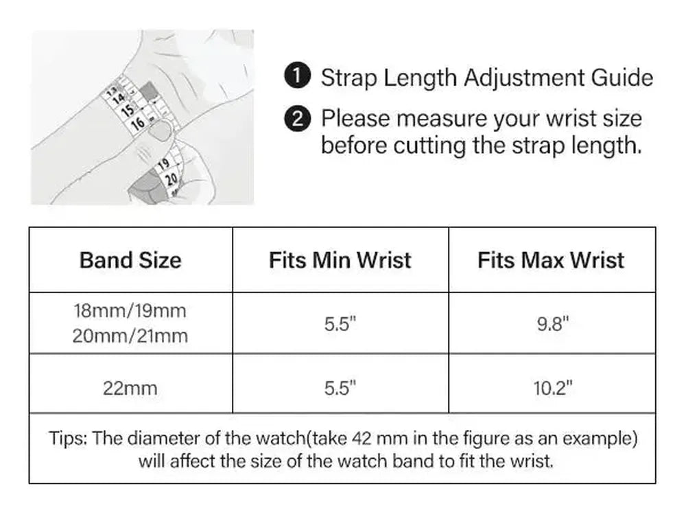 FKM Cut-to-Fit Performance Rubber Watch Strap, 18-22mm-VivaStraps-Viva Timepiece