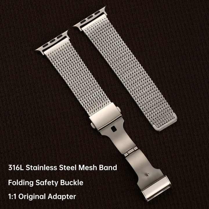 V Premium Milanese Mesh Weave 316L Stainless Steel Bracelet For Apple Watch