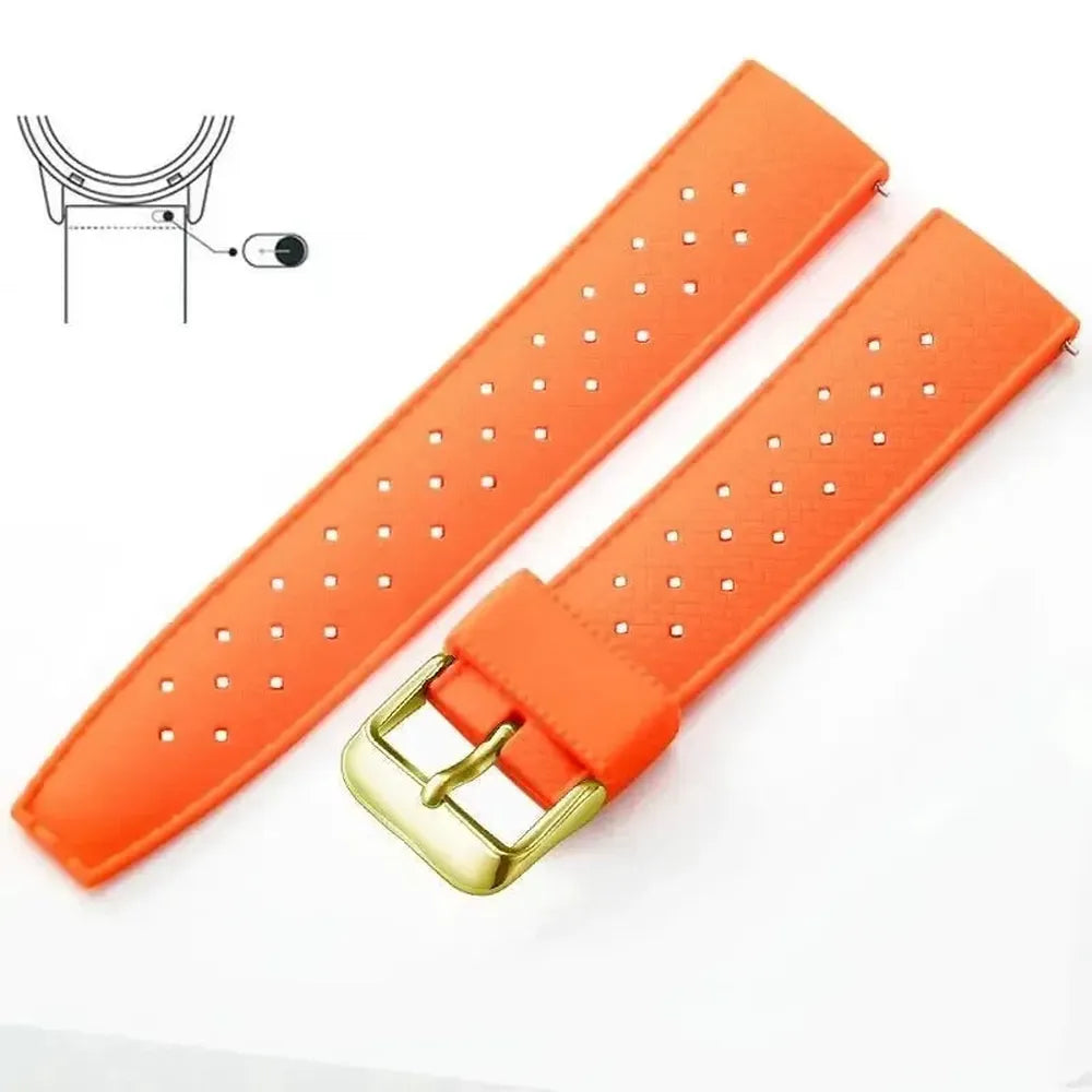 Tropical-Style Quick Release Silicone Watch Strap 18mm / 20mm / 22mm