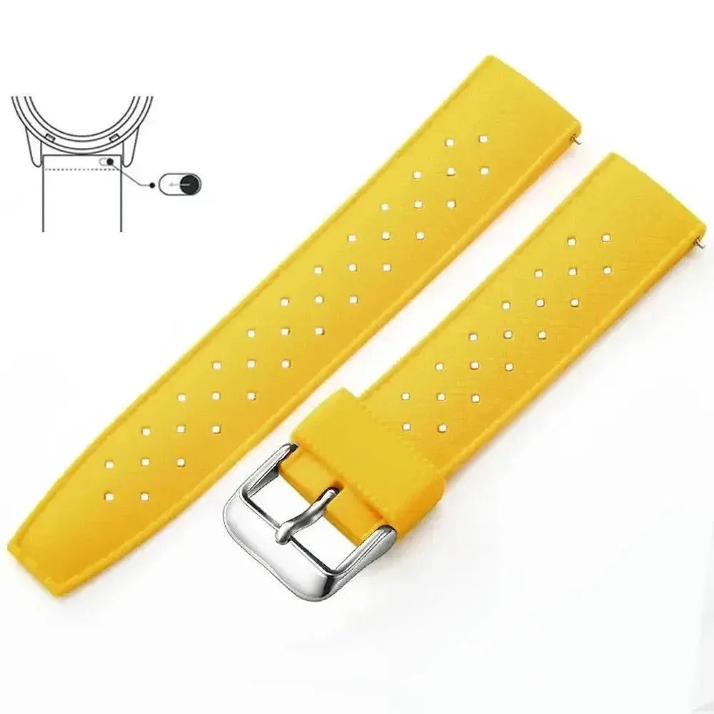 Tropical-Style Quick Release Silicone Watch Strap 18mm / 20mm / 22mm