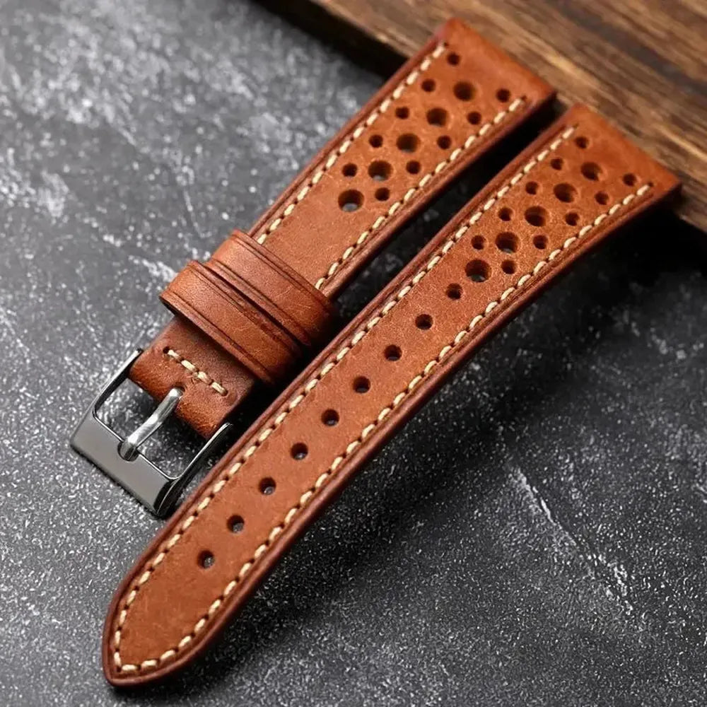 Pueblo Italian Leather Watch Strap – Ventilated Ultra-Thin 18mm to 22mm-VivaStraps-Viva Timepiece