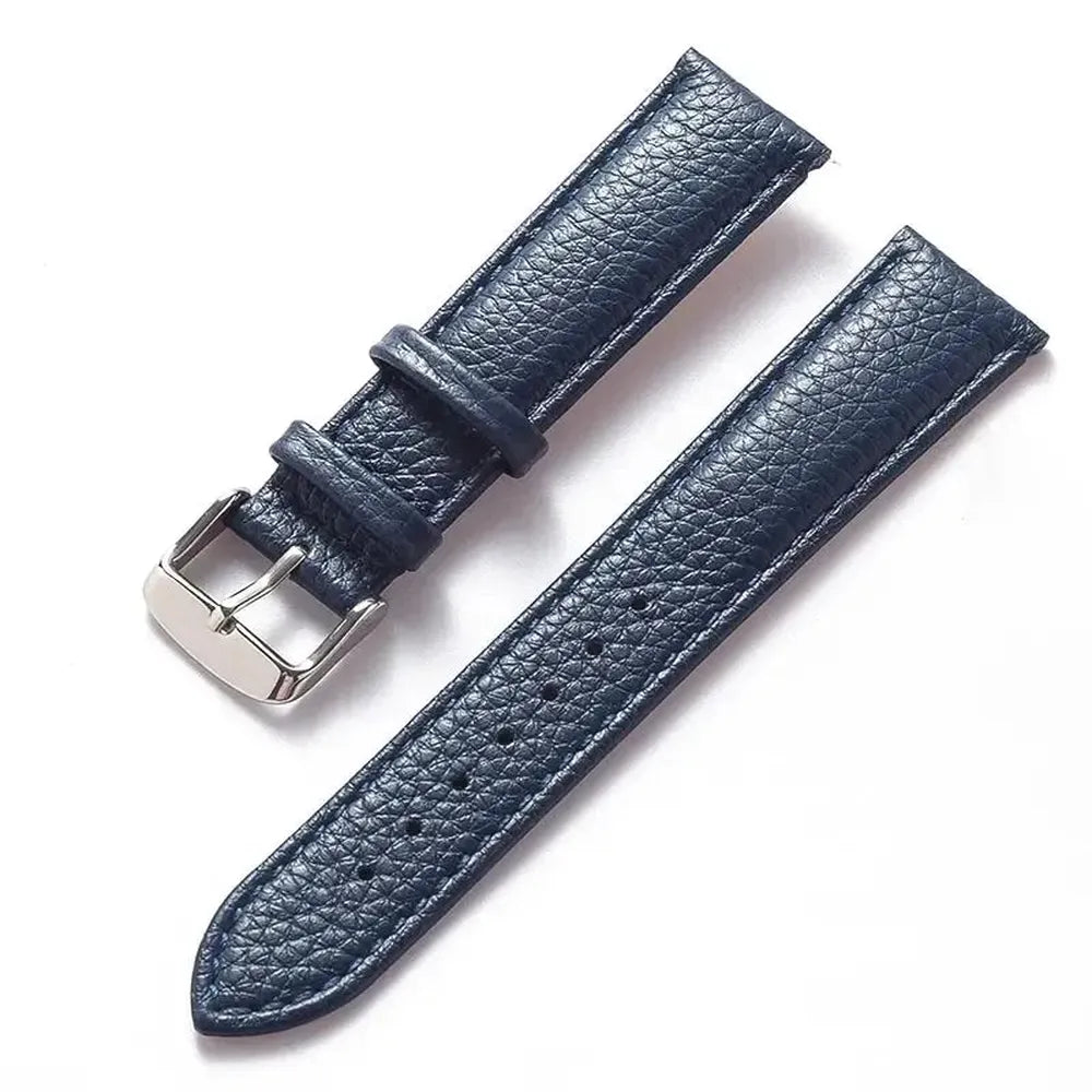 Litchi Pattern Pastel Color Genuine Leather Watch Strap 16mm–22mm-Straptique-Viva Timepiece