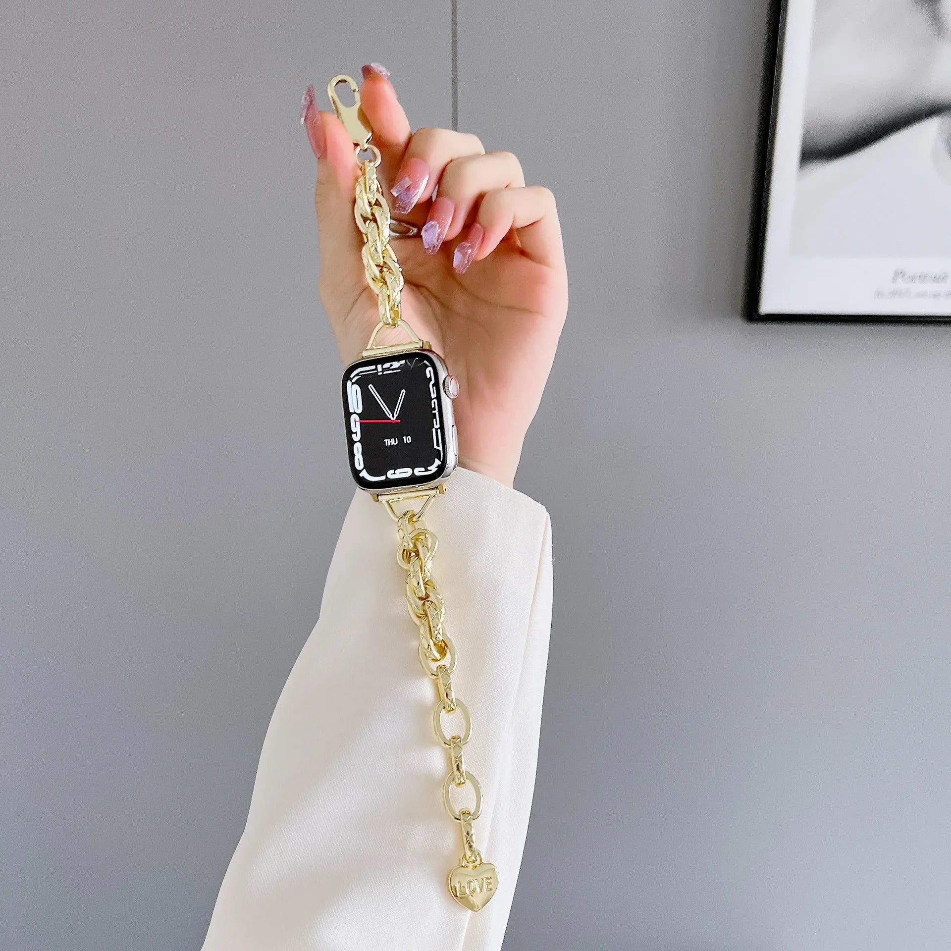 Jewelry Chain Metal Watch Band – Compatible with Apple Watch