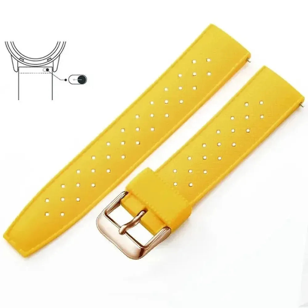 Tropical-Style Quick Release Silicone Watch Strap 18mm / 20mm / 22mm