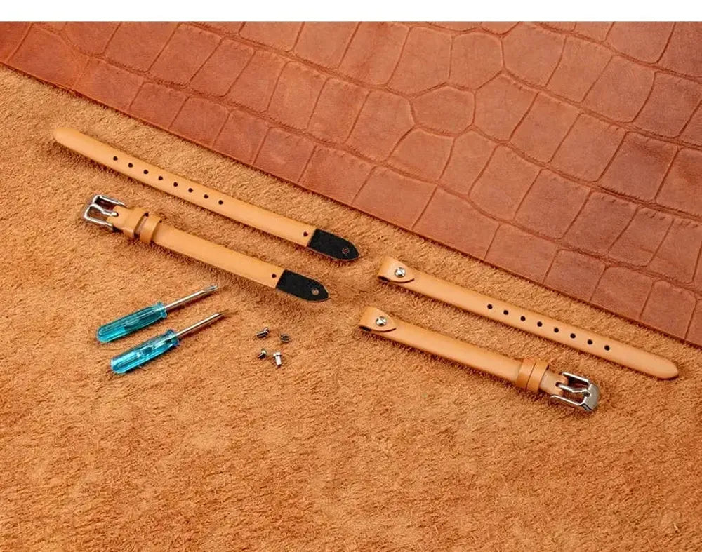 8mm Genuine Leather Watch Strap Compatible with Fossil ES Series-VivaStraps-Viva Timepiece