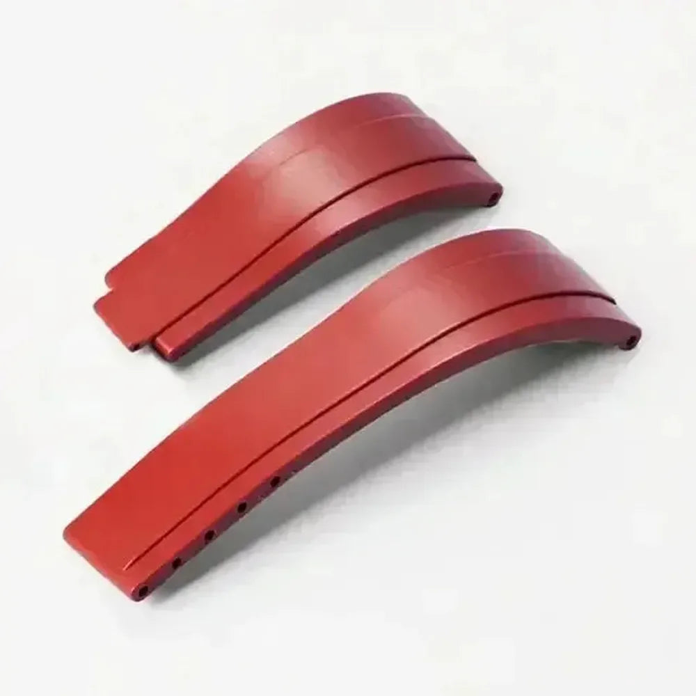 20mm Curved-End Rubber Watch Strap with Folding Clasp-VivaStraps-Viva Timepiece