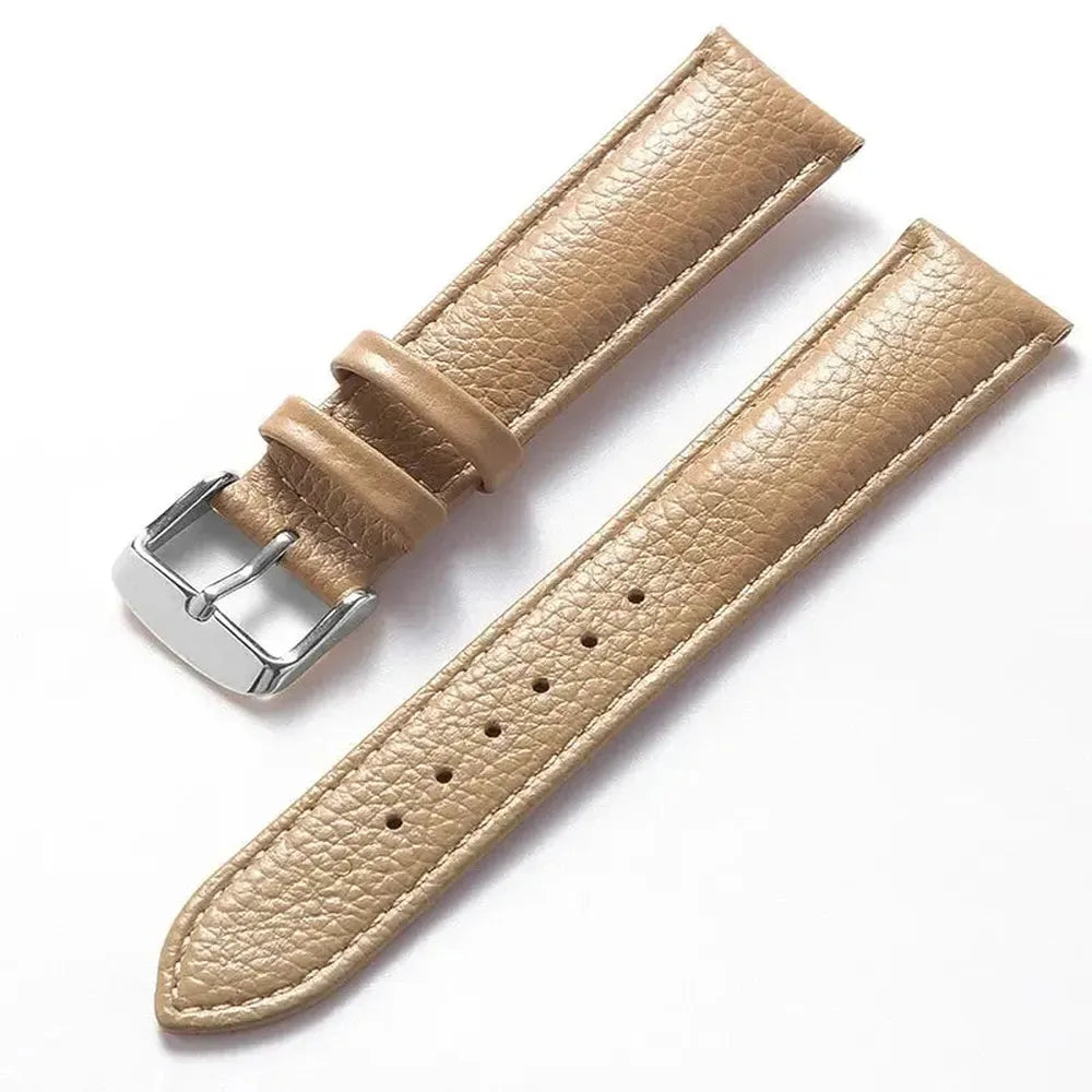 Litchi Pattern Pastel Color Genuine Leather Watch Strap 16mm–22mm-Straptique-Viva Timepiece