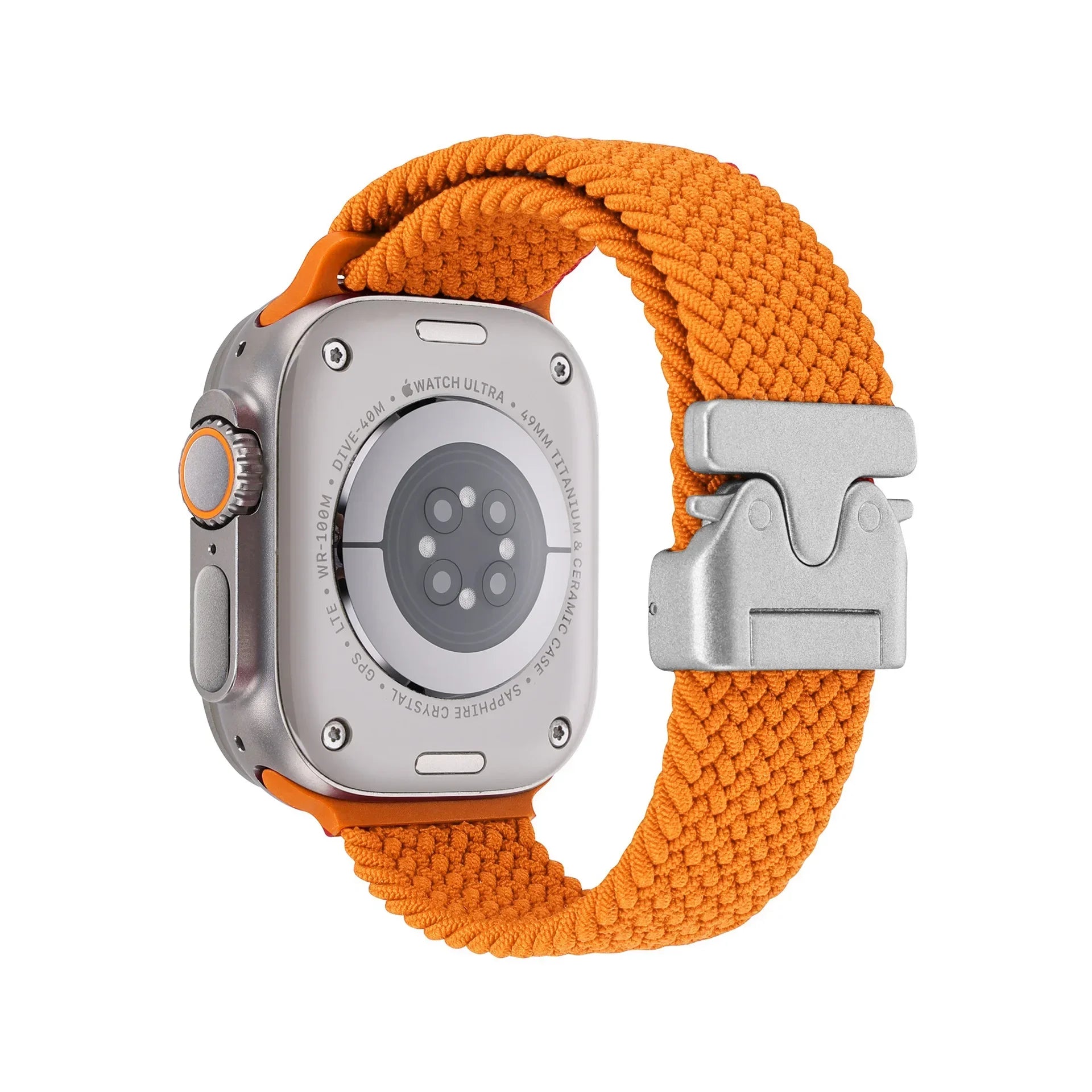 Braided Nylon Elastic Strap – Compatible with Apple Watch Ultra 2, Series 10/9/8/7/SE (38–49mm)-Tivra-Viva Timepiece