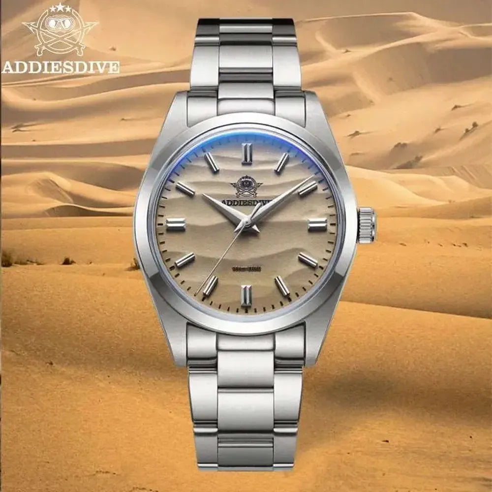 ADDIESDIVE AD2030D 36mm Oyster-Style Quartz Homage Watch – Desert Dial-Addiesdive-Viva Timepiece