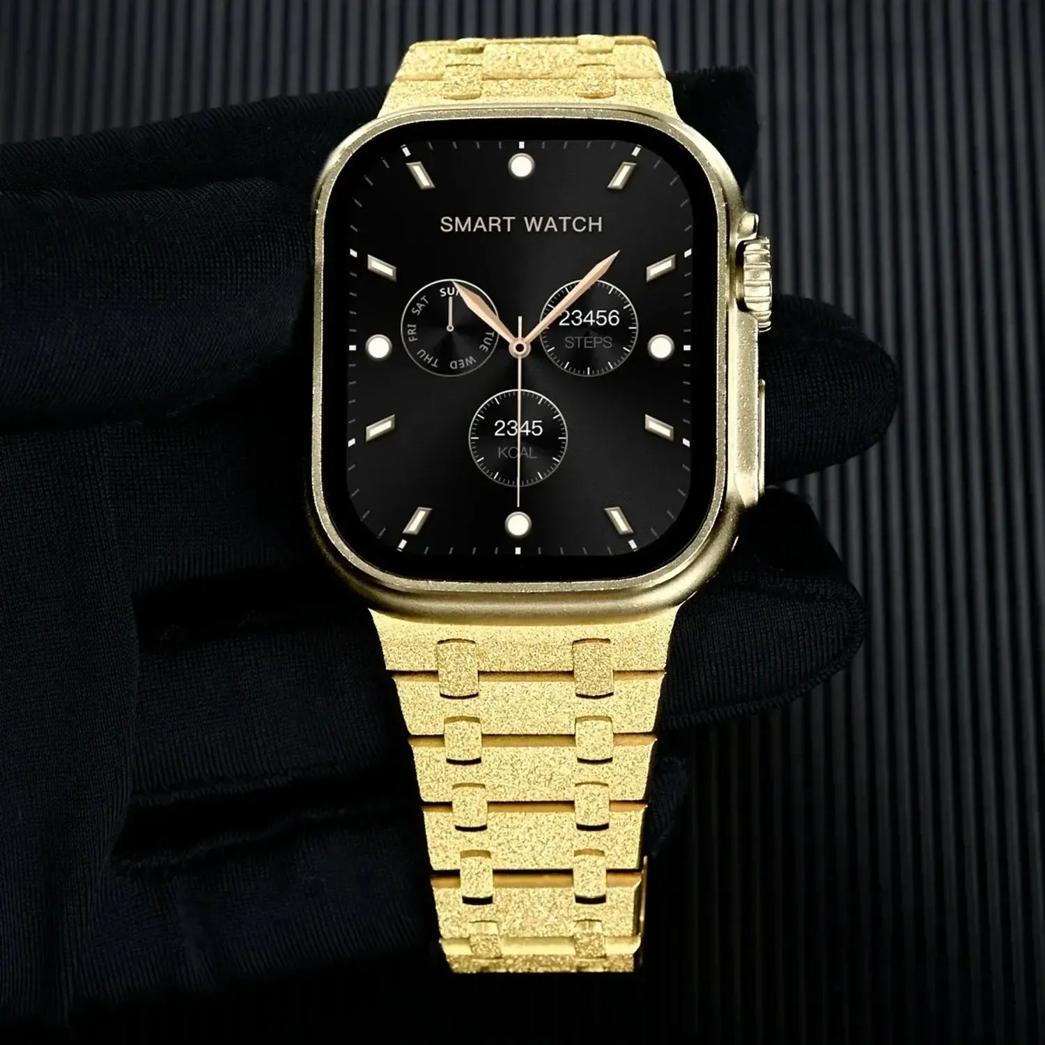 AP Style Stainless Steel Bracelet Band for Apple Watch (38mm–49mm, incl. Series 10)-ModuLoop-Viva Timepiece