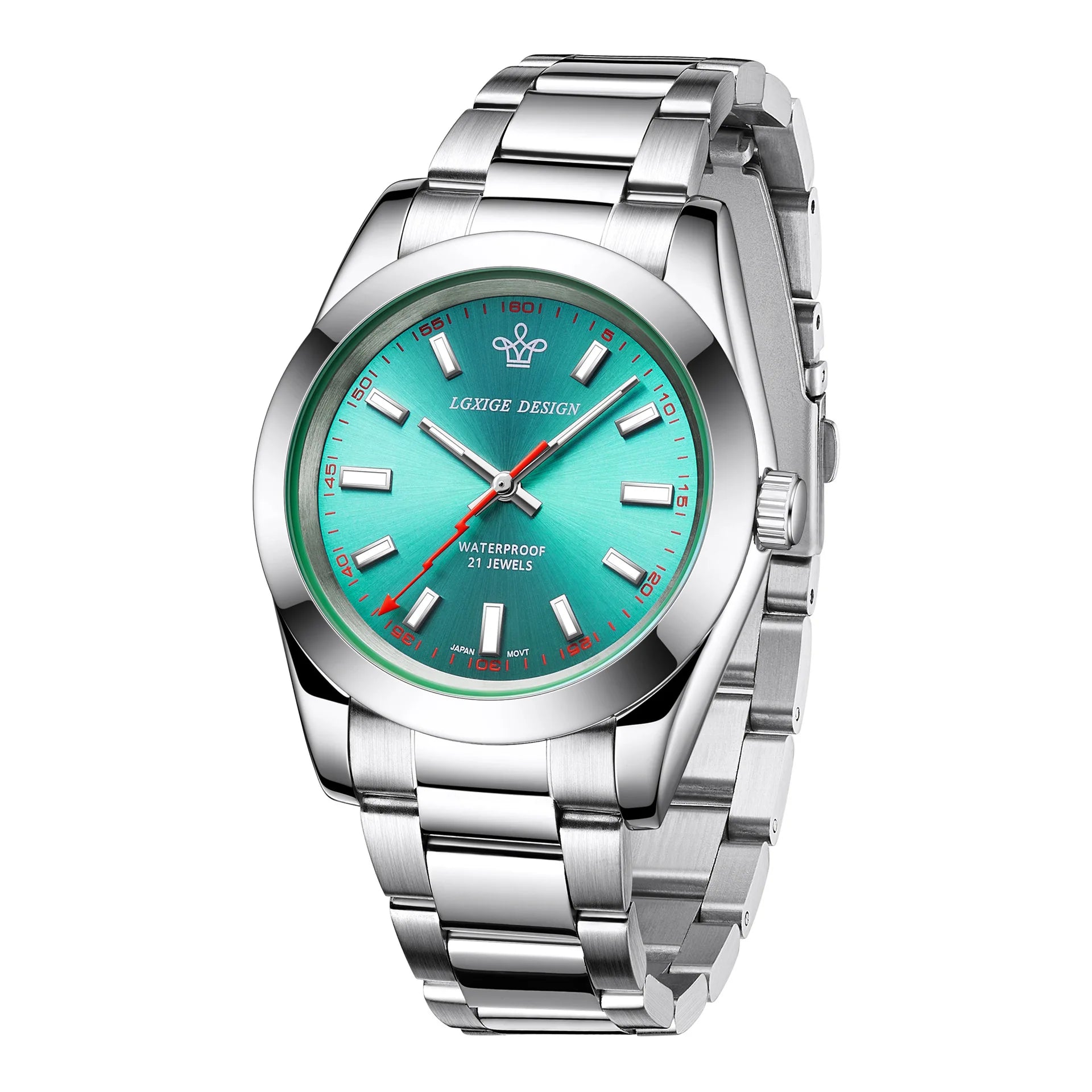 LGXIGE 40mm Quartz Classic Watch – Stainless Steel, Hardlex Crystal-LGXIGE-Viva Timepiece