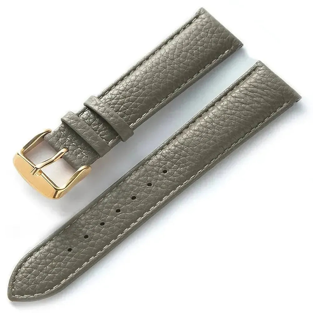 Litchi Pattern Pastel Color Genuine Leather Watch Strap 16mm–22mm-Straptique-Viva Timepiece