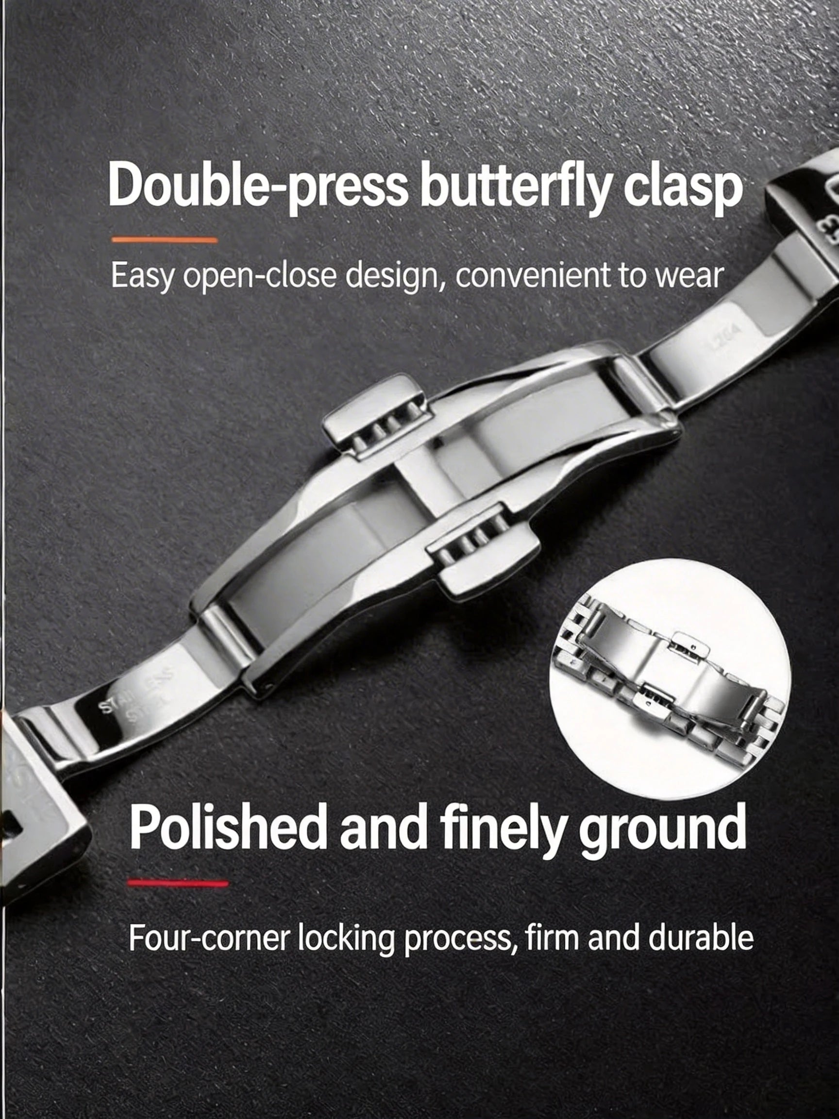 Stainless Steel Dress Watch Bracelet 19mm – Compatible with Le Locle T006 / T41