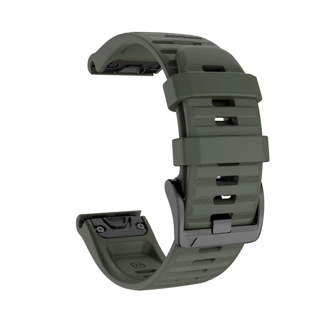 QuickFit Silicone Watch Band Compatible with Garmin Fenix & Epix (22mm / 26mm)