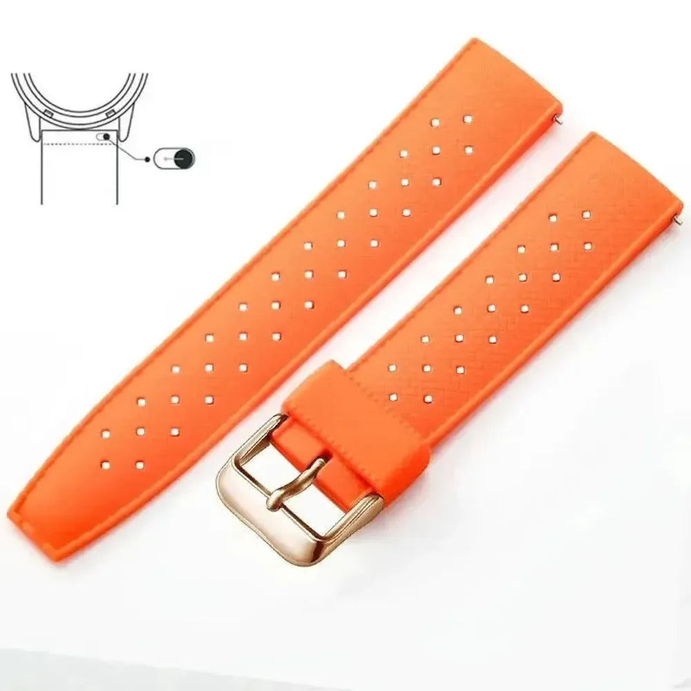 Tropical-Style Quick Release Silicone Watch Strap 18mm / 20mm / 22mm