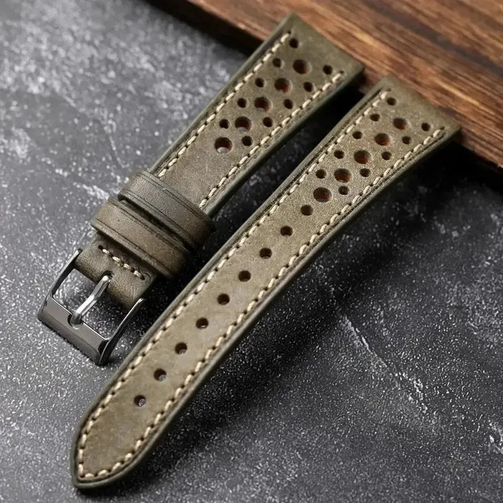 Pueblo Italian Leather Watch Strap – Ventilated Ultra-Thin 18mm to 22mm-VivaStraps-Viva Timepiece