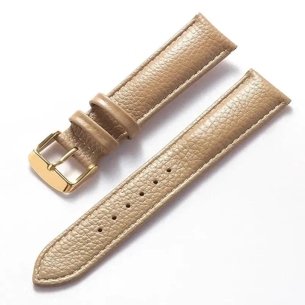 Litchi Pattern Pastel Color Genuine Leather Watch Strap 16mm–22mm-Straptique-Viva Timepiece