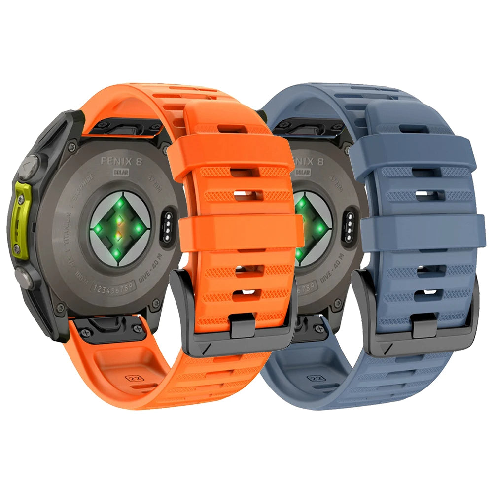QuickFit Silicone Watch Band Compatible with Garmin Fenix & Epix (22mm / 26mm)