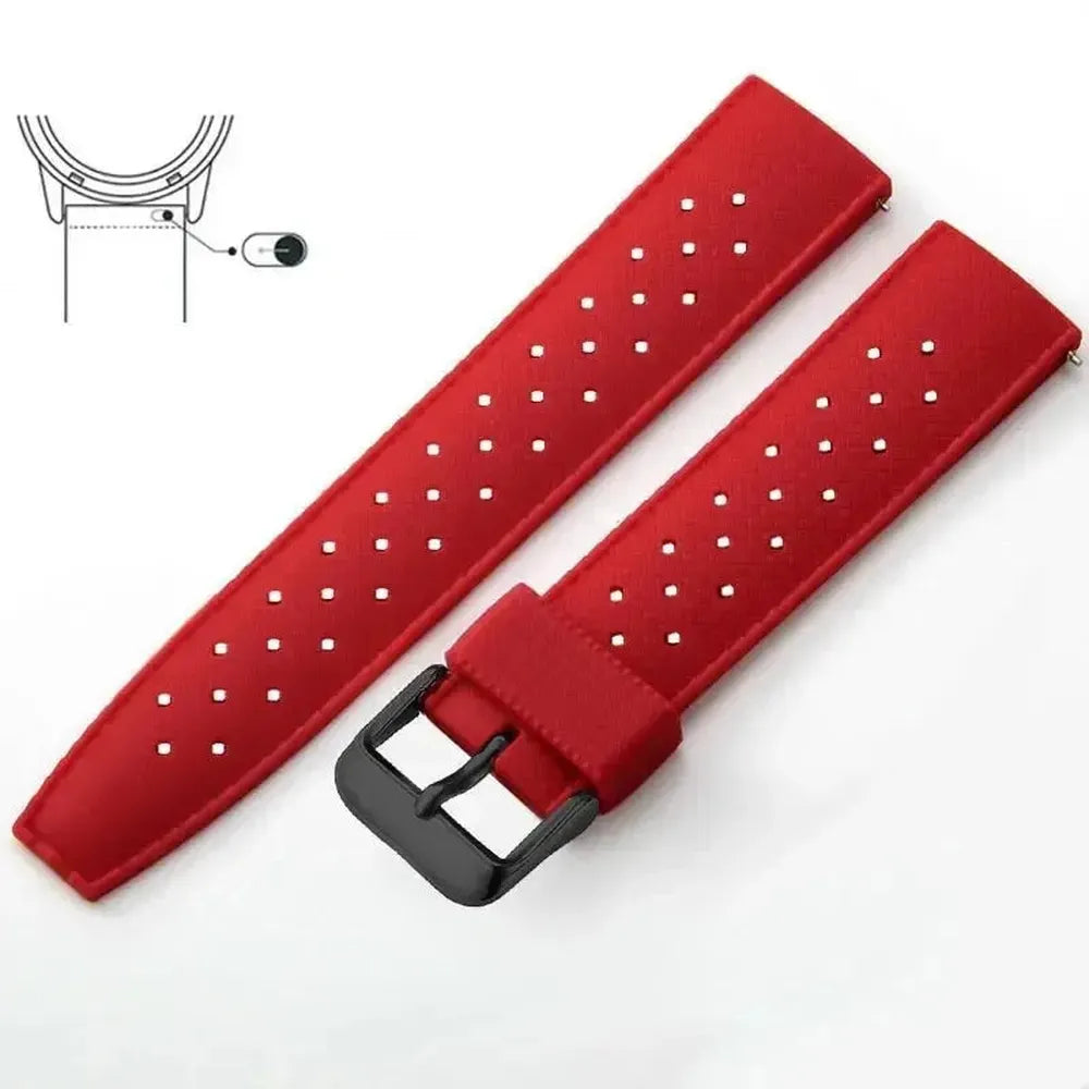 Tropical-Style Quick Release Silicone Watch Strap 18mm / 20mm / 22mm