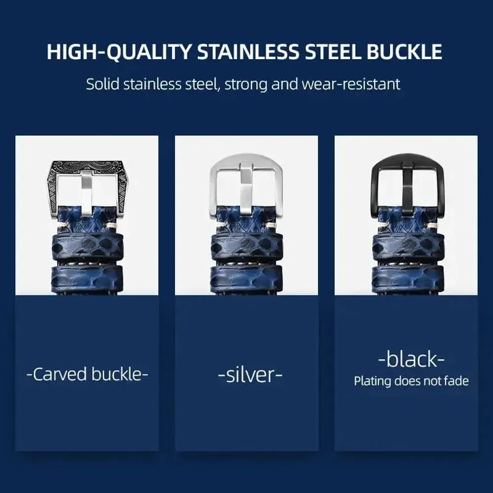 Luxury Python Snakeskin Watch Strap for Traditional Watches – 20mm 22mm 24mm 26mm-Straptique-Viva Timepiece