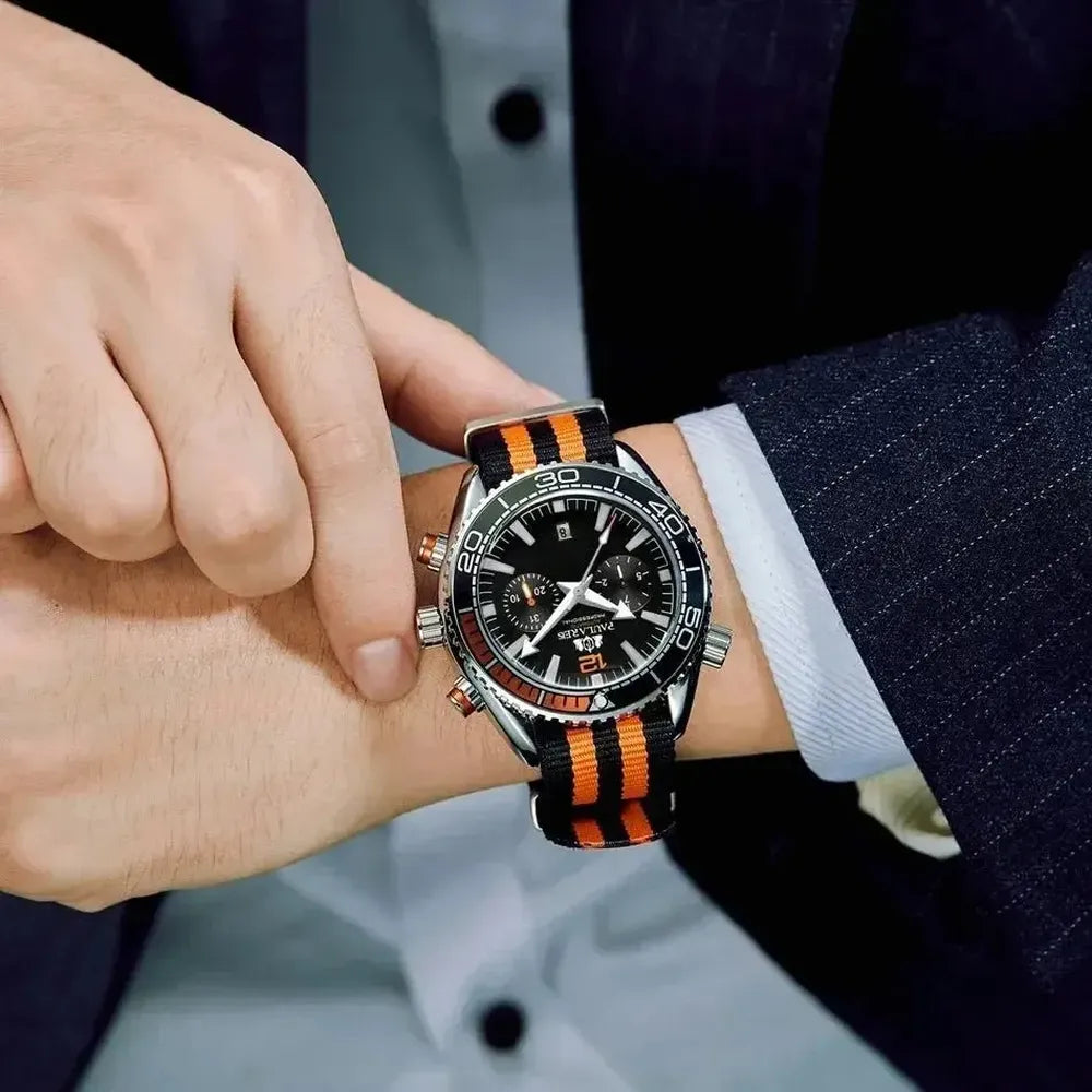 Paulareis 43mm Automatic Diver Watch – Dual-Tone Bezel, Full Calendar-Paulareis-Viva Timepiece