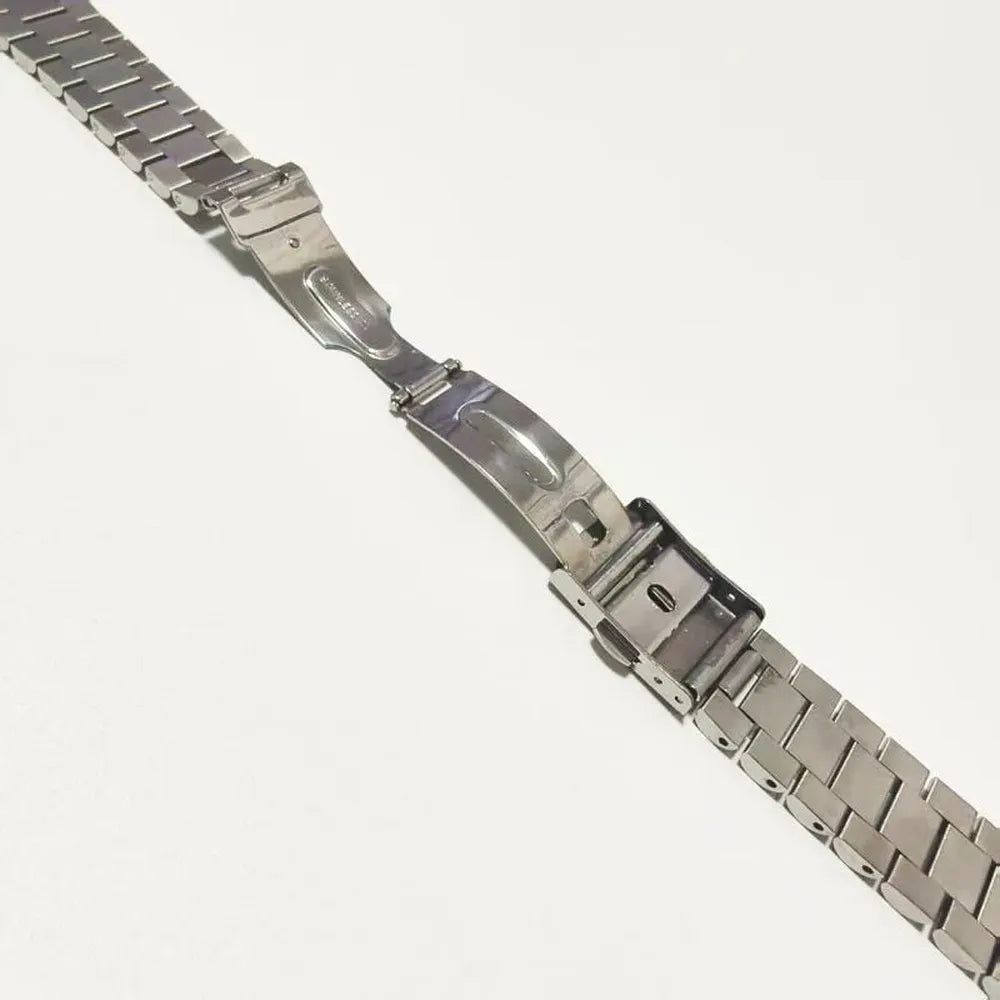 Vintage President-Style Stainless Steel Curved End Watch Strap – 18-22 mm.-ChronoCraft-Viva Timepiece