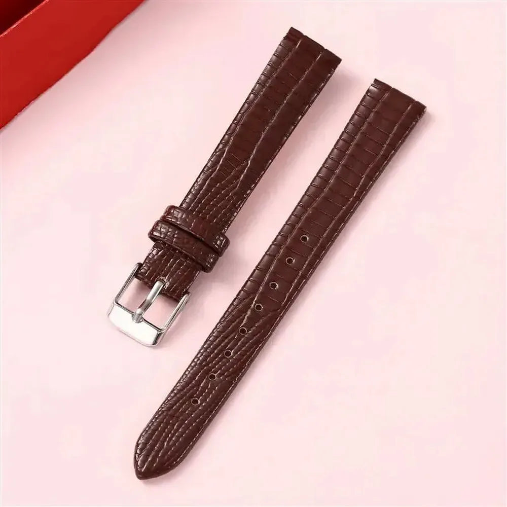 Lizard Grain Slim Leather Watch Strap for Women – 8mm, 10mm, 12mm, 14mm, 16mm-Straptique-Viva Timepiece