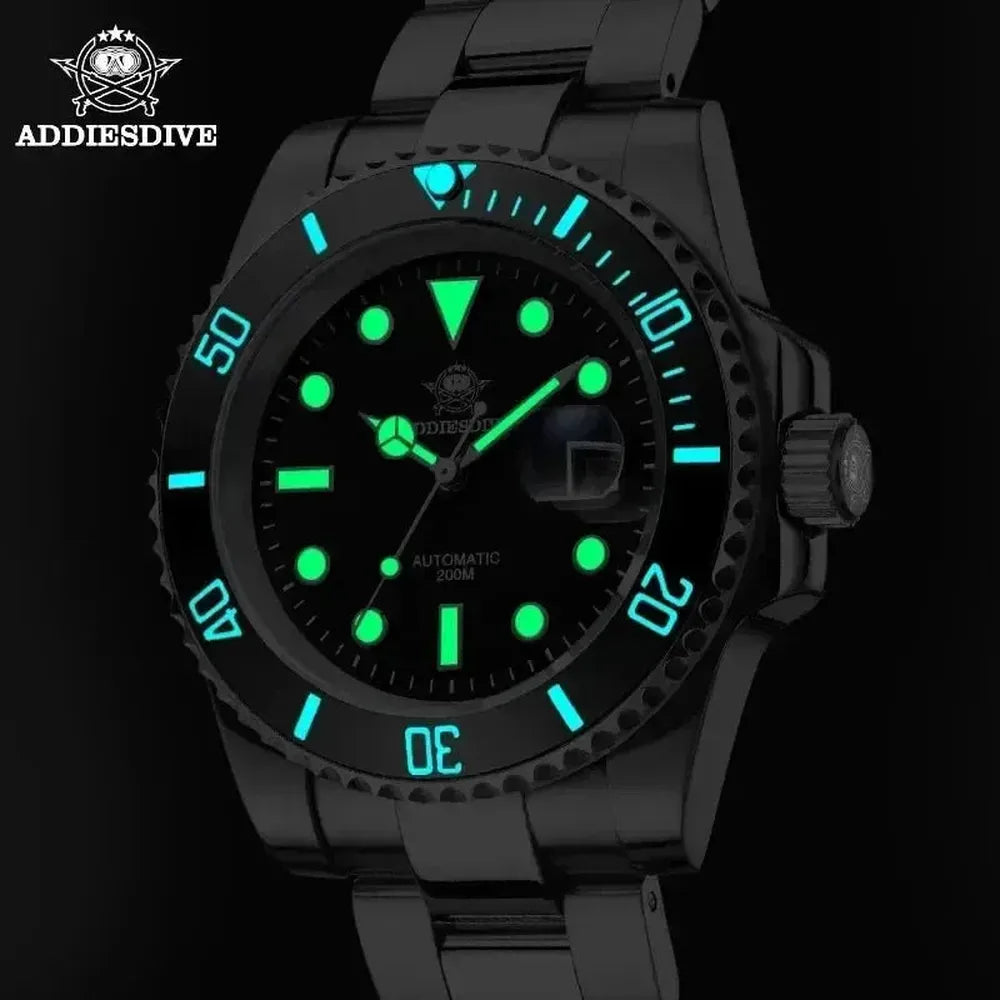 Addiesdive 41mm Automatic Diver Watch – Sapphire Crystal, Ceramic Bezel, NH35-Addiesdive-Viva Timepiece