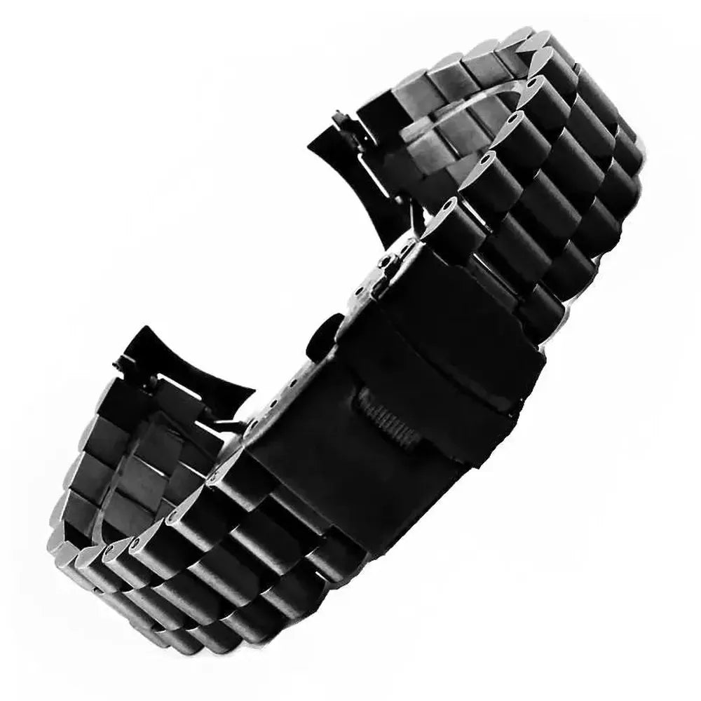 Solid Stainless Steel Curved End Watch Band 20mm 22mm for Seiko SKX007 SKX009 SKX011-ChronoCraft-Viva Timepiece
