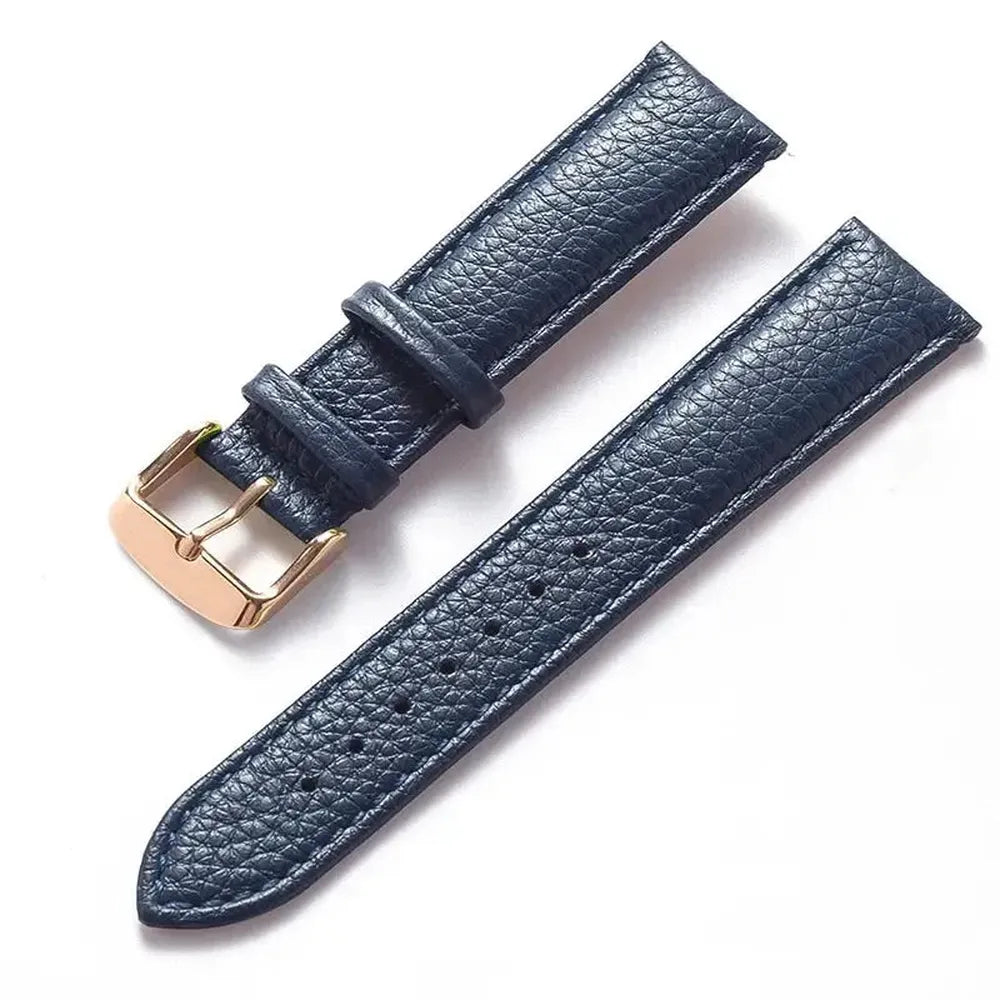 Litchi Pattern Pastel Color Genuine Leather Watch Strap 16mm–22mm-Straptique-Viva Timepiece