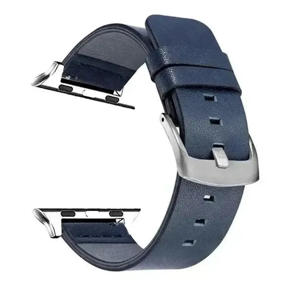 Classic Buckle Leather Strap Compatible with Apple Watch Series 10, 9, 8, SE, Ultra-Tivra-Viva Timepiece