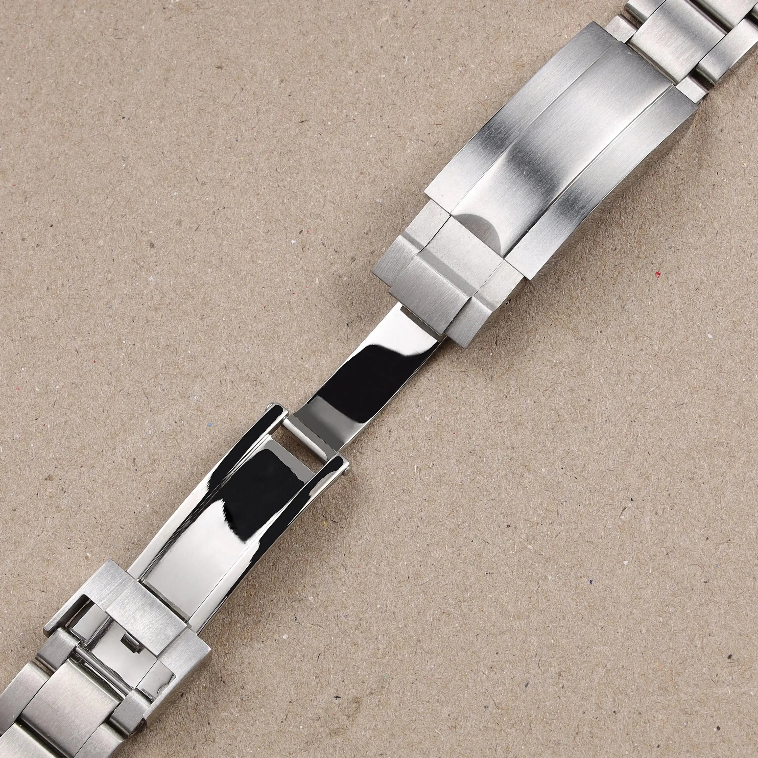 Matte & Polished Bracelet 904L Stainless Steel Watch Band with Glidelock Clasp – 20mm / 21mm-ChronoCraft-Viva Timepiece