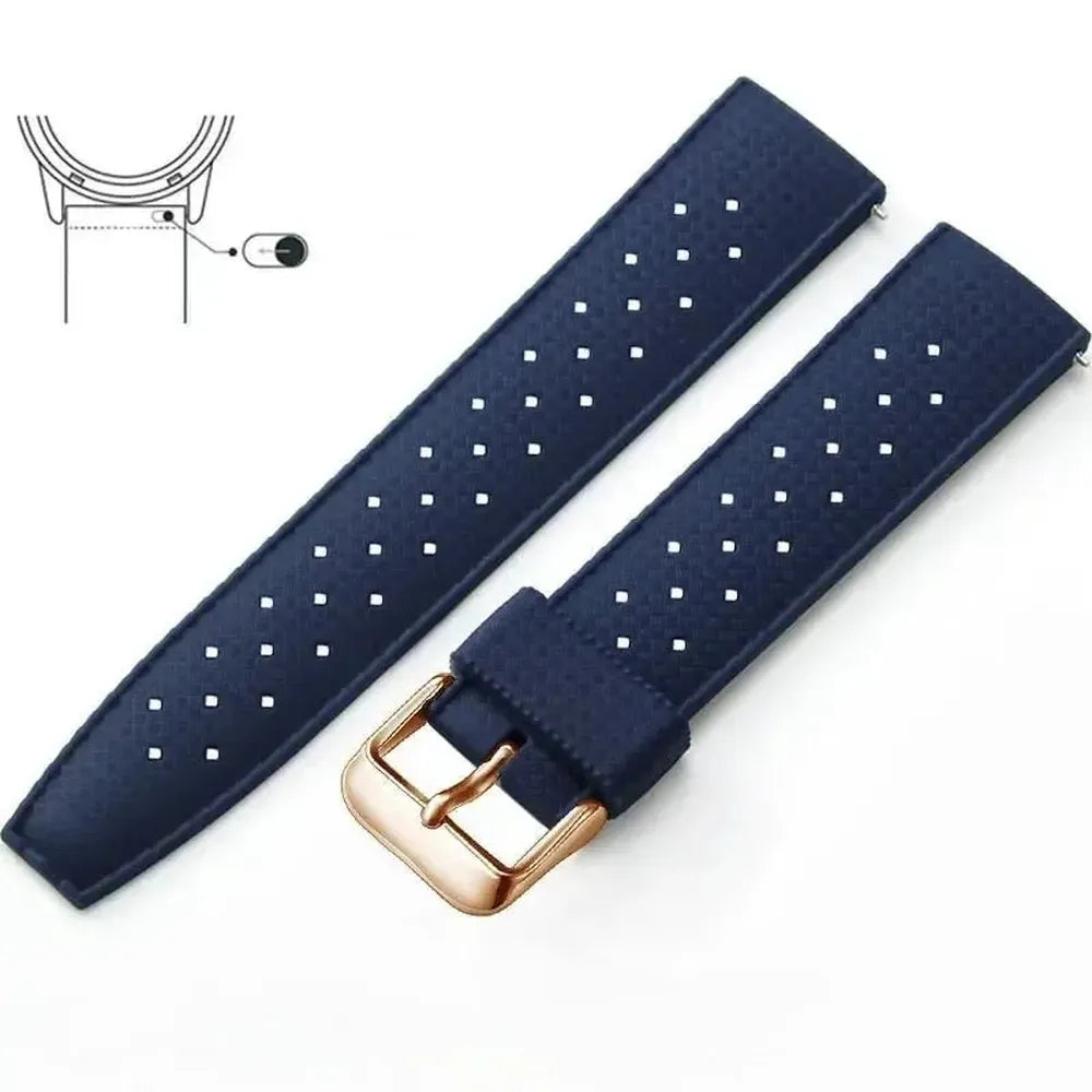 Tropical-Style Quick Release Silicone Watch Strap 18mm / 20mm / 22mm