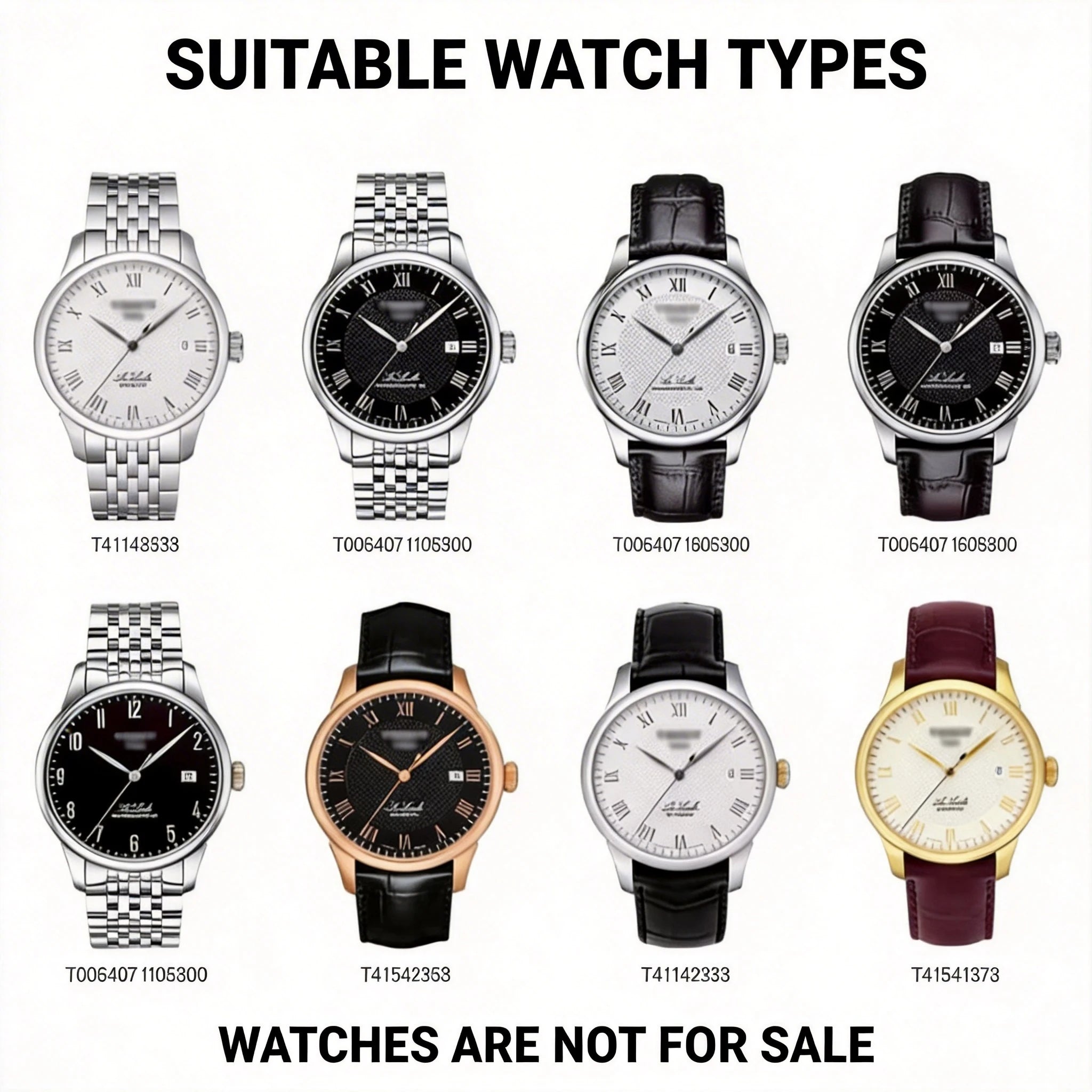 Stainless Steel Dress Watch Bracelet 19mm – Compatible with Le Locle T006 / T41
