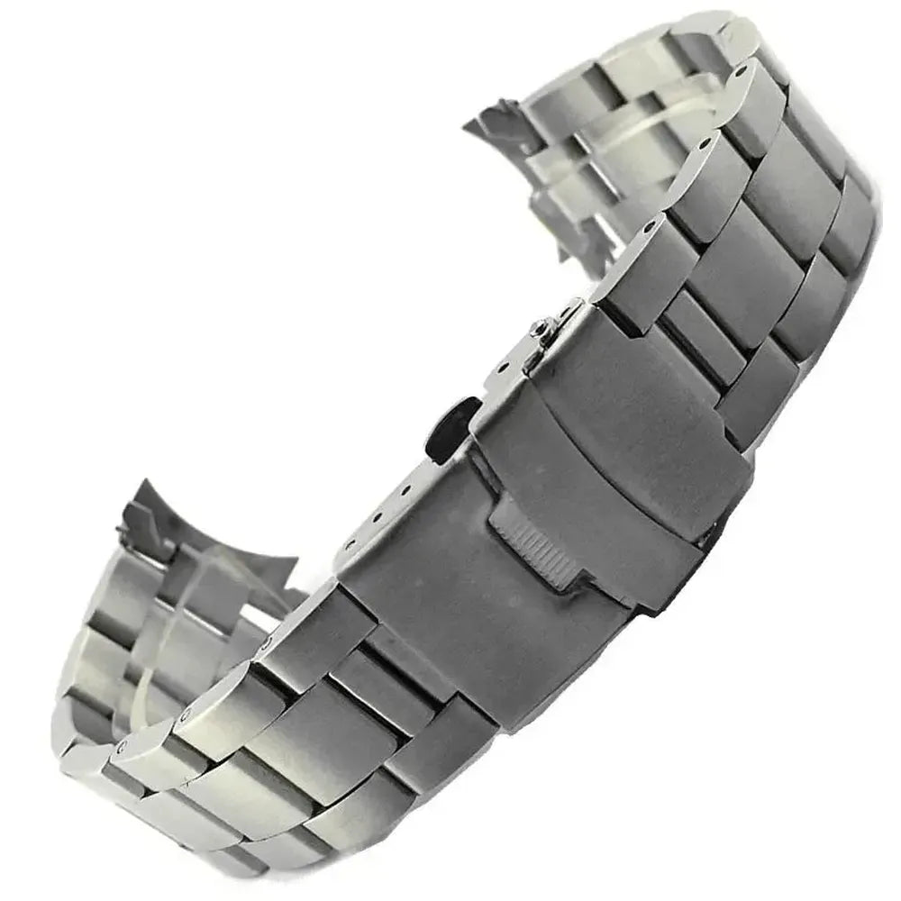 Solid Stainless Steel Curved End Watch Band 20mm 22mm for Seiko SKX007 SKX009 SKX011-ChronoCraft-Viva Timepiece